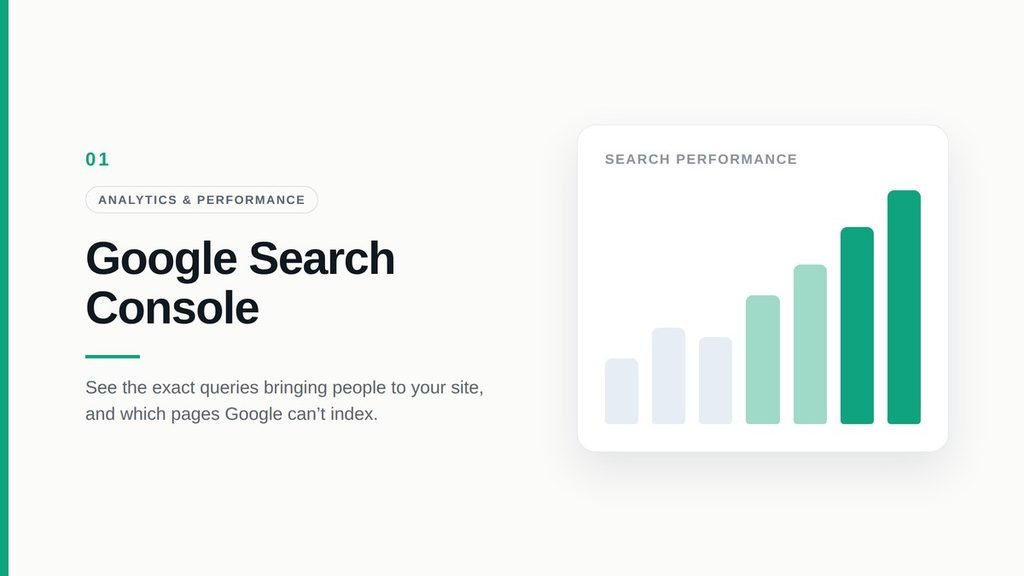 Google Search Console SEO tool showing search performance growth
