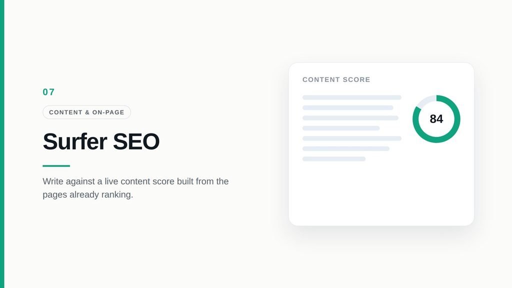 Surfer SEO content score for optimizing blog content